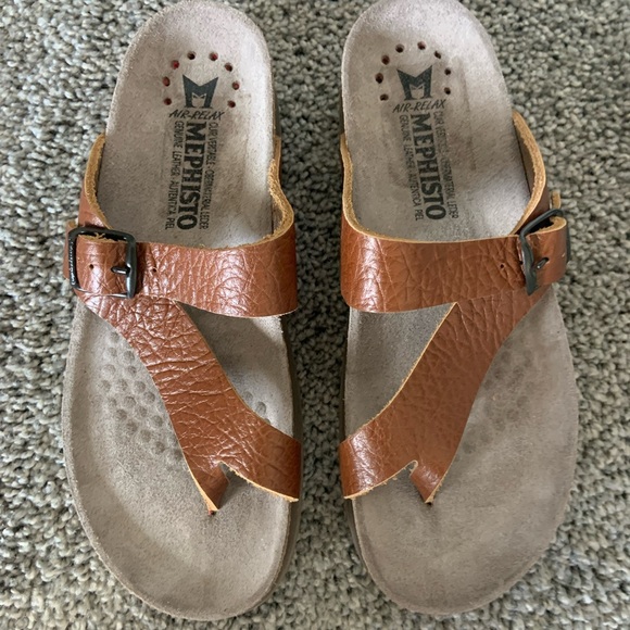 Mephisto Helen Toe Loop Sandal EU 37 US 7 NEW Desert Buffalo - Picture 2 of 4